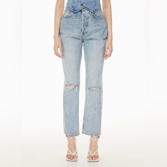 Aritzia | Denim Forum “Joni” High Rise Loose Black Ripped Jeans 🖤 - Picture 12 of 15